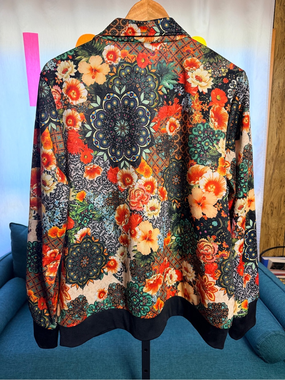 Princess Cruises Floral Mosaic Zip-Up Track Jacket - Vibrant Multi NWOT - Picture 5 of 12